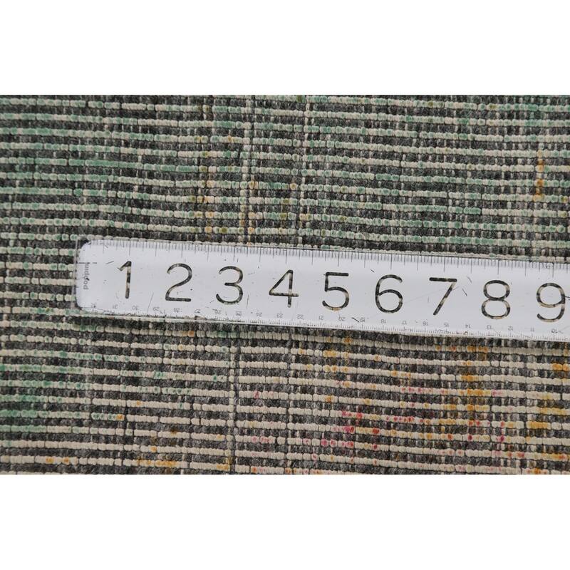 Contemporary Colorful Abstract Indian Area Rug Handmade Wool Carpet - 6'6"x 8'6"
