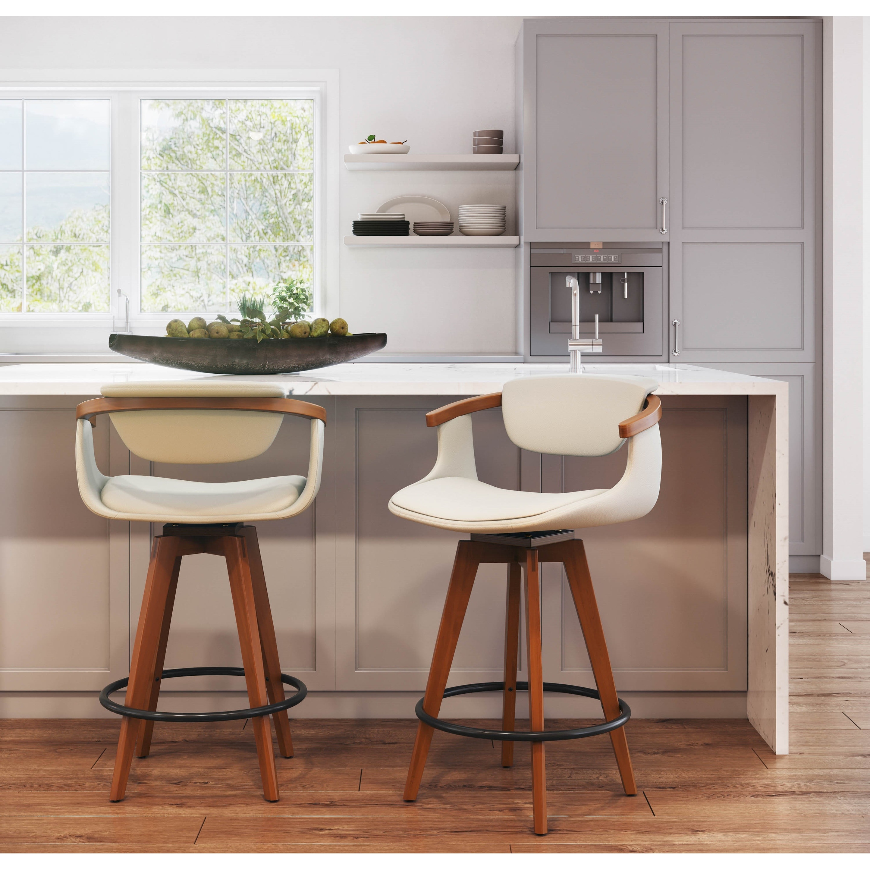 Mid century modern counter height bar stools deals