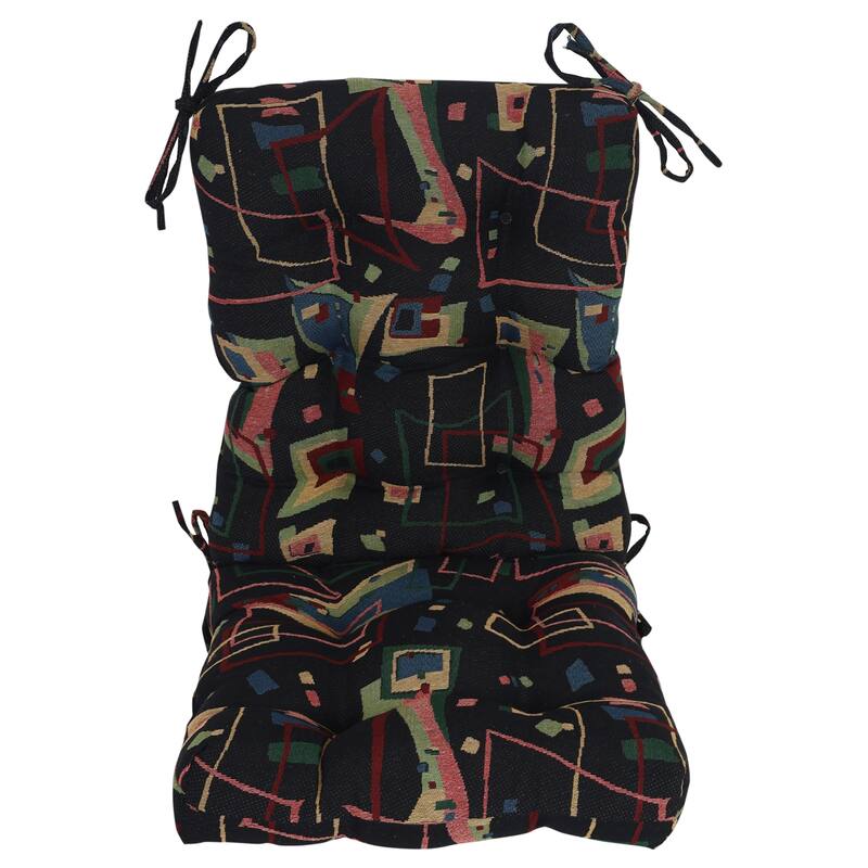 Tapestry Tufted Seat/Back Chair Cushion (Multiple Sizes)