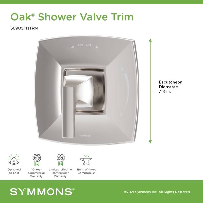Symmons 5690TRM Oak Traditional Valve Trim Only with Single Lever