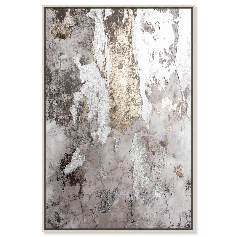 Rusted Echo I Canvas by Art Remedy - 20" x 30" - Silver