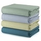 preview thumbnail 38 of 45, Muslin Swaddle Blankets, Pack of 4, 47" x 47" by Comfy Cubs Sage,Pacific Blue,Fern,Neptune