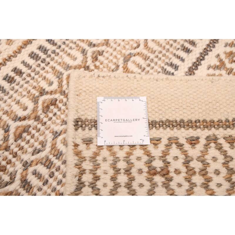 ECARPETGALLERY Flat-Weave Nevada Cream Kilim - 5'4 x 7'5