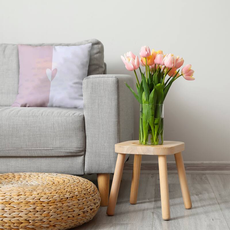 Modern Heart Valentines Day Accent Pillow