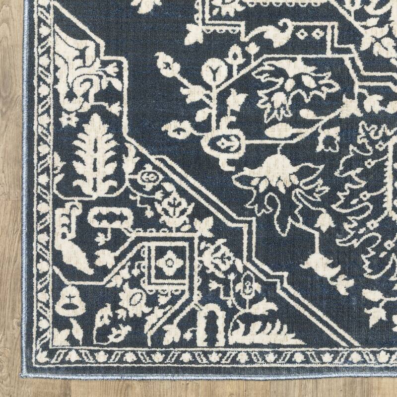 Style Haven Ingram Two-Tone Traditional Medallion Area Rug