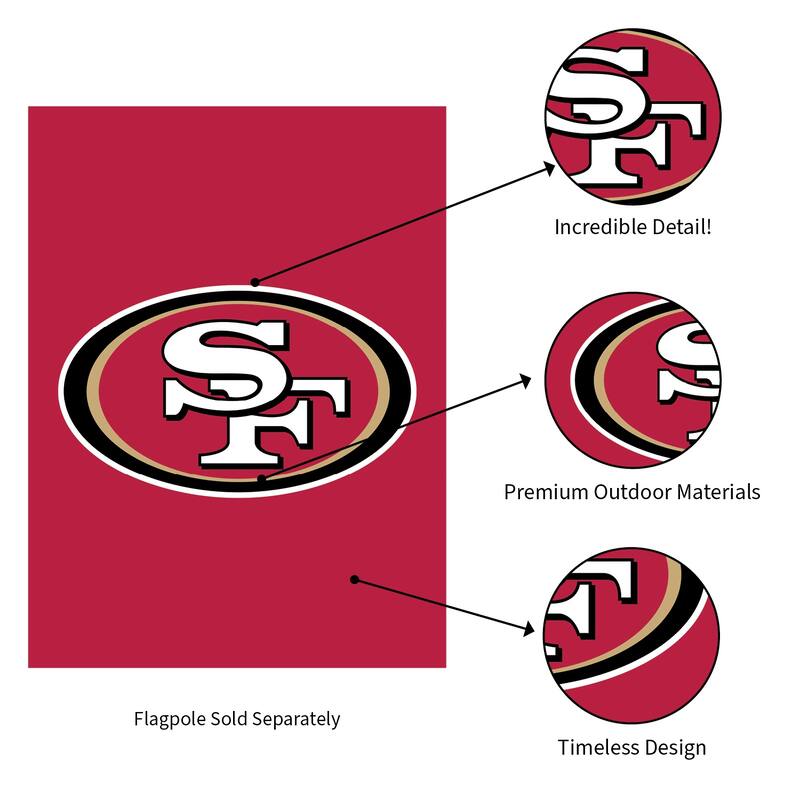 Applique Flag, Garden, San Francisco 49ers