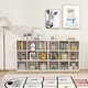 preview thumbnail 2 of 5, Wooden Kids Bookcase with Storage Cubbies and Anti-toppling Devices-White - 35.5"L x 11.5"W x 35.5"H
