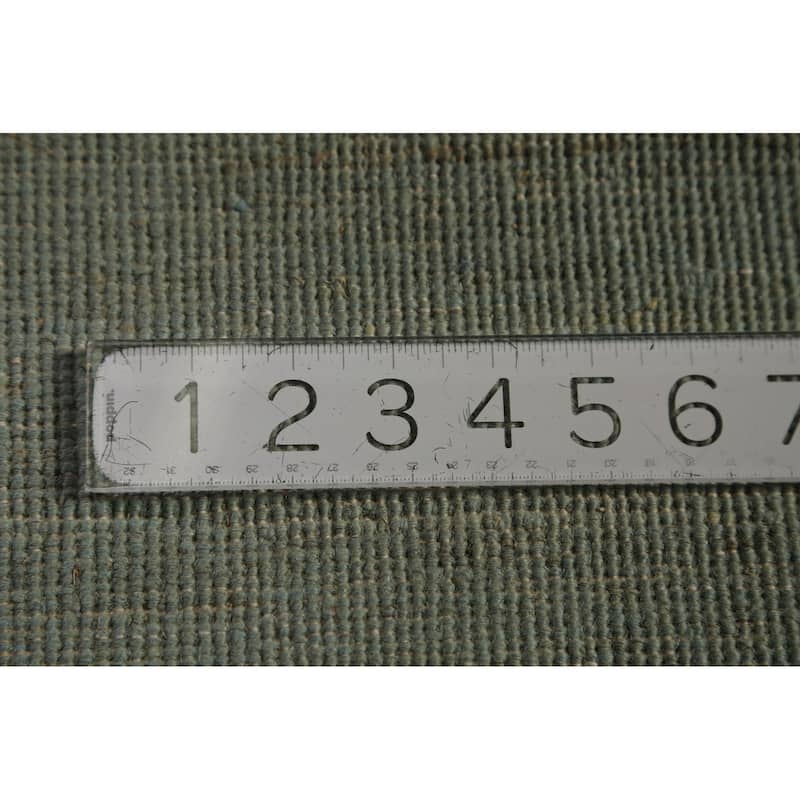 Blue Gabbeh Modern Rug Handmade Solid Wool Carpet - 3'4" x 4'11"