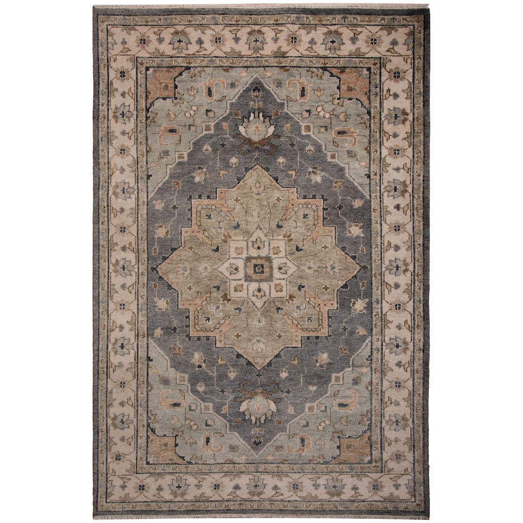 Alora Decor Lush Medallion Hand Knotted Wool Area Rug
