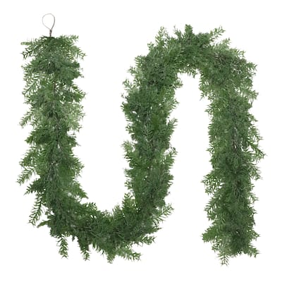 Puleo International 9' x 10" Artificial Christmas Garland with Soft PE Branch Tips