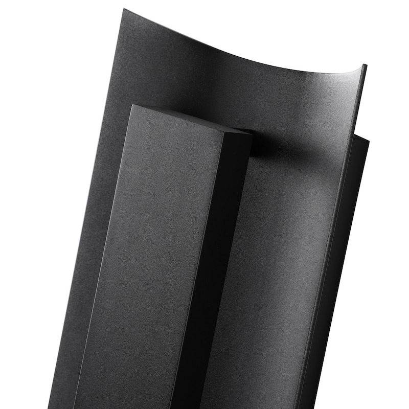 2-Pack Black Modern/Contemporary LED Outdoor Wall Lantern Sconce