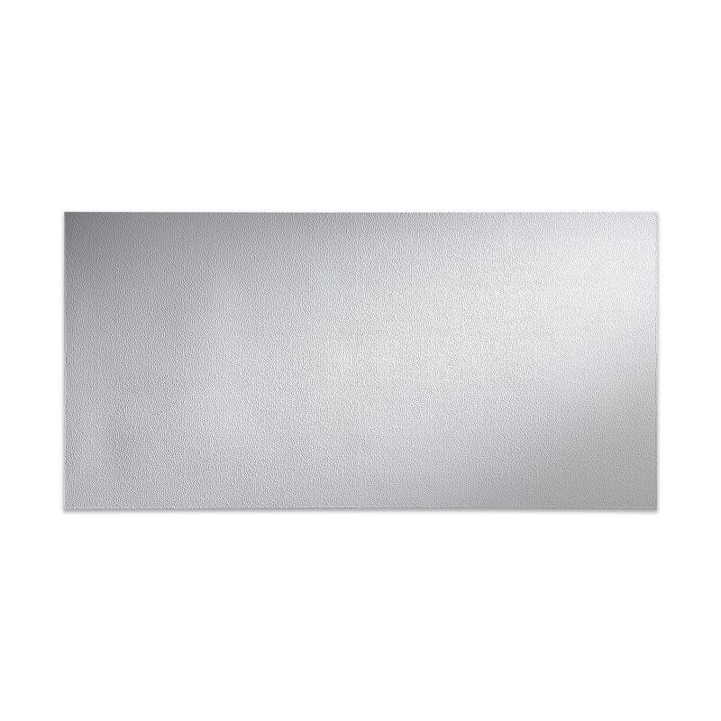 FASÄDE Hammered 4-foot x 8-foot PVC Wall Panel in Matte White - 4 x 8