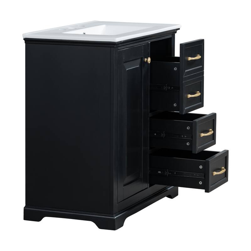 30" Bathroom Vanity Bathroom Cabinet with Sink and Drawers
