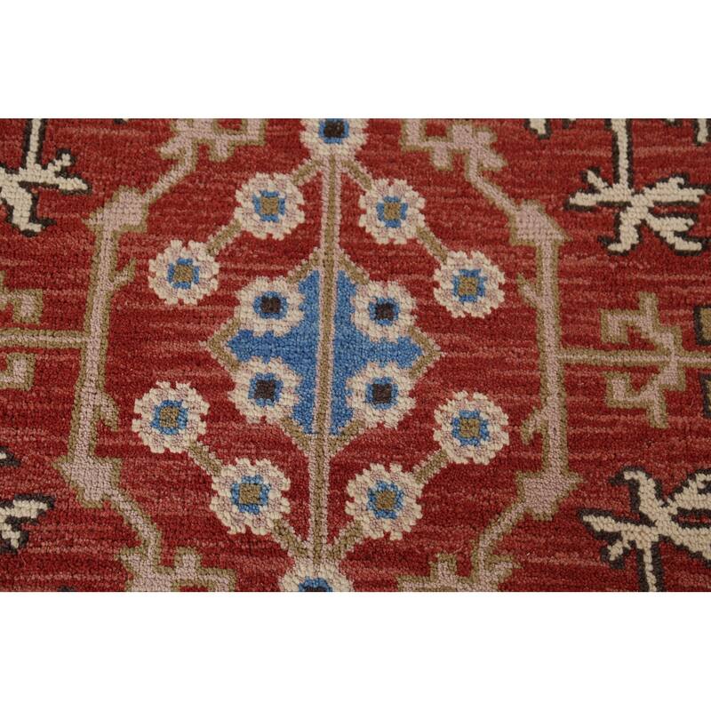 Oushak Oriental Area Rug Hand-Knotted Wool Carpet - 8'1"x 9'11"