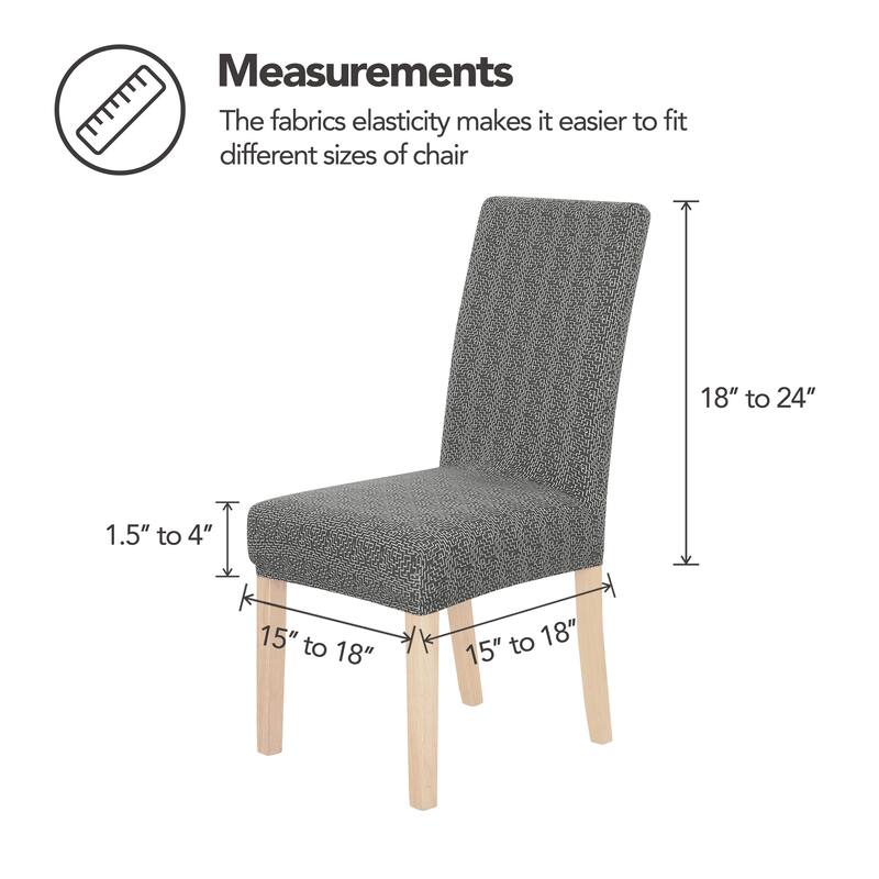 Stretch Jacquard Spandex Chair Covers 4 Pieces - 18x18x24 Inch