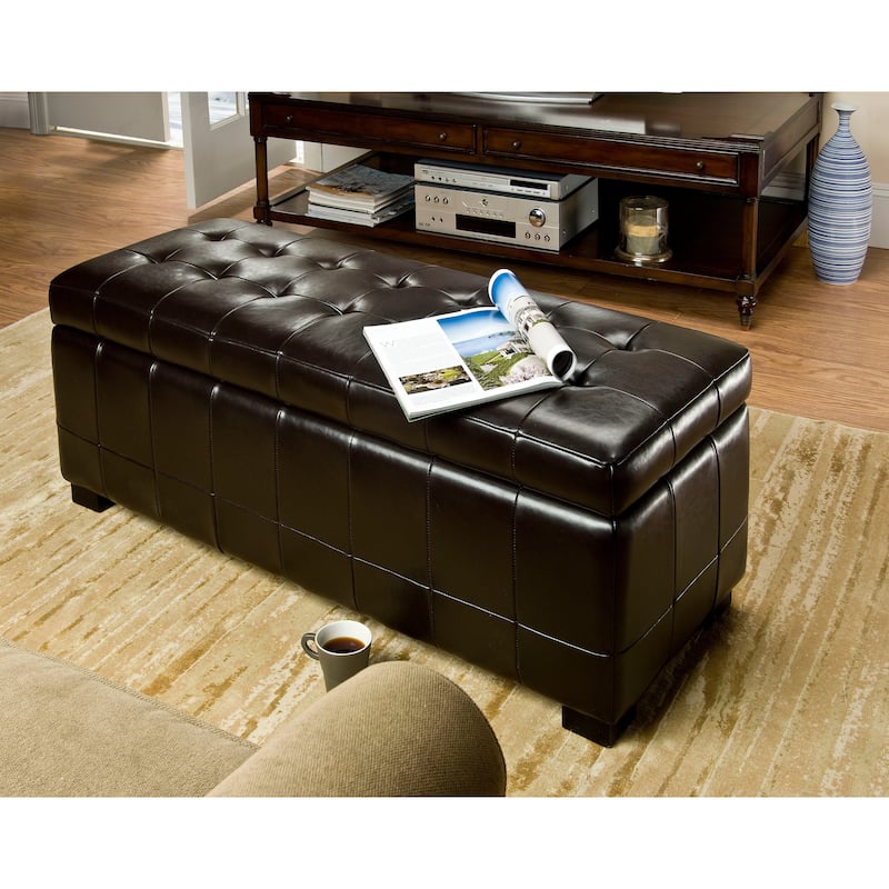 SAFAVIEH Karrie Large Brown Storage Bench - Brown