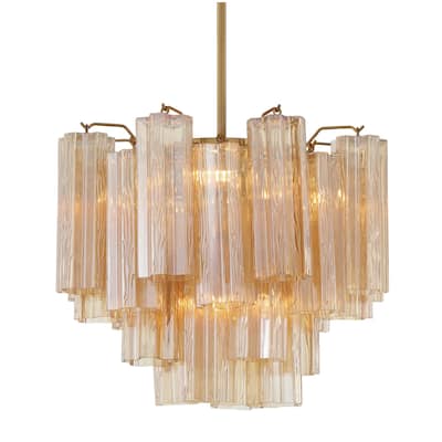 Crystorama Lighting Group ADD-300-AM Addis 4 Light 18" Wide Waterfall