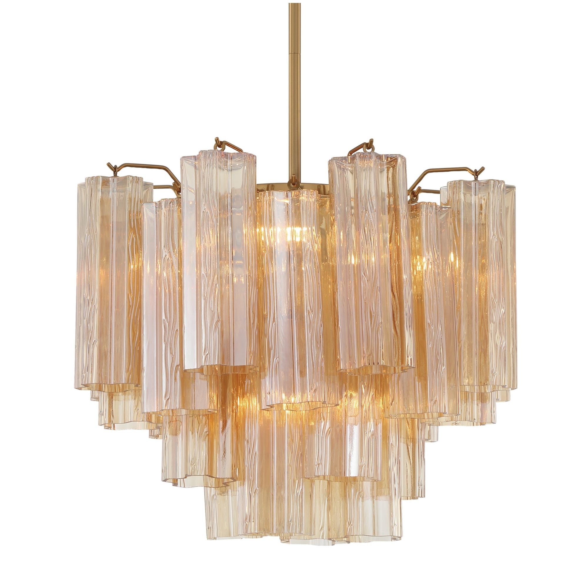 Crystorama Lighting Group ADD-300-AM Addis 4 Light 18" Wide Waterfall