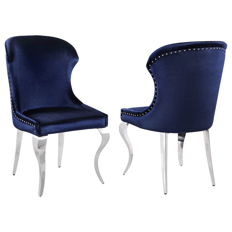 Cheyanne Upholstered Dining Side Chair (Set of 2) - Ink Blue
