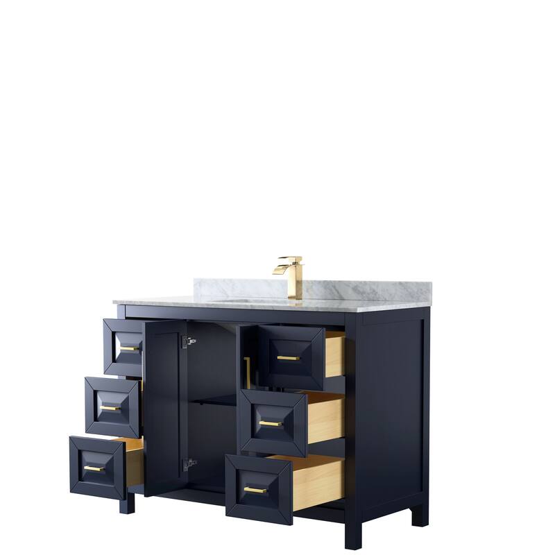 Daria 48-inch Single Vanity, Marble Top, No Mirror
