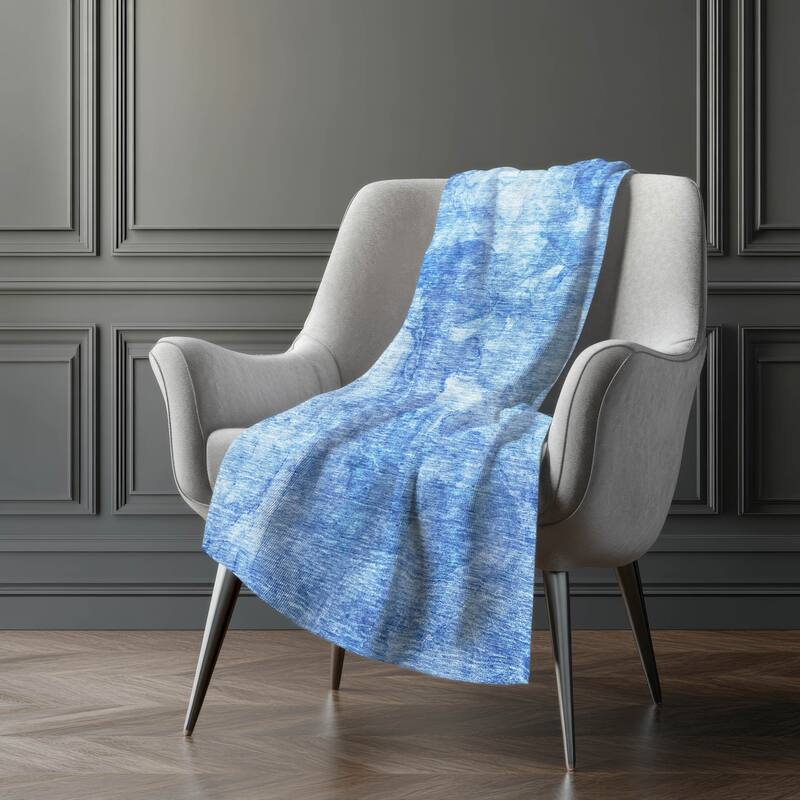 Premium Machine Washable Abstract Contemporary Sherpa Throw Blanket
