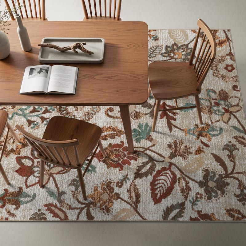 World Rug Gallery Contemporary Vine Floral Area Rug