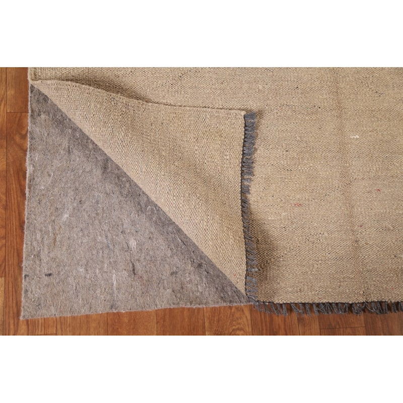 Contemporary Kilim Area Rug Hand-woven Reversible Wool Carpet - 3'10"x 5'7"
