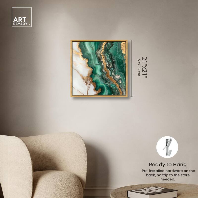 Malachite Majesty Canvas by Art Remedy
