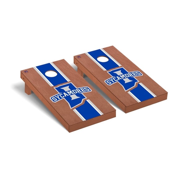 slide 2 of 5, Indiana State ISU Sycamores Rosewood Cornhole Board Set
