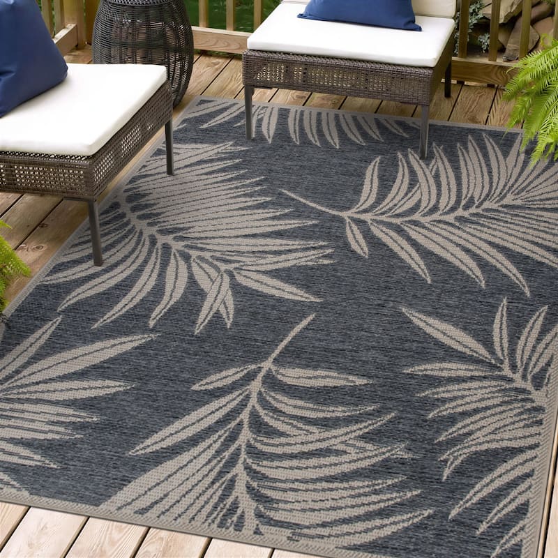 World Rug Gallery Contemporary Floral Indoor/Outdoor Area Rug - 4' X 6'