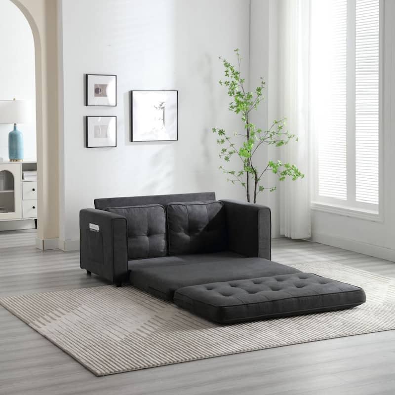 3 Fold Sofa,Convertible Futon Couch Sleeper Sofa Bed,Space Saving Loveseat,Pull Out Couch Bed
