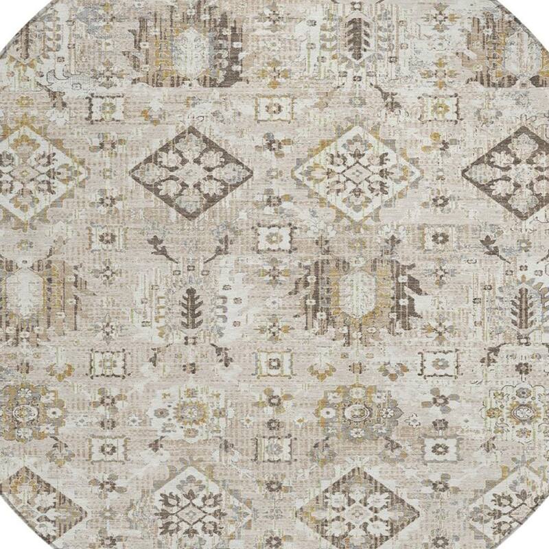 HomeRoots Floral Medallion Traditional Rectangle Outdoor Rug