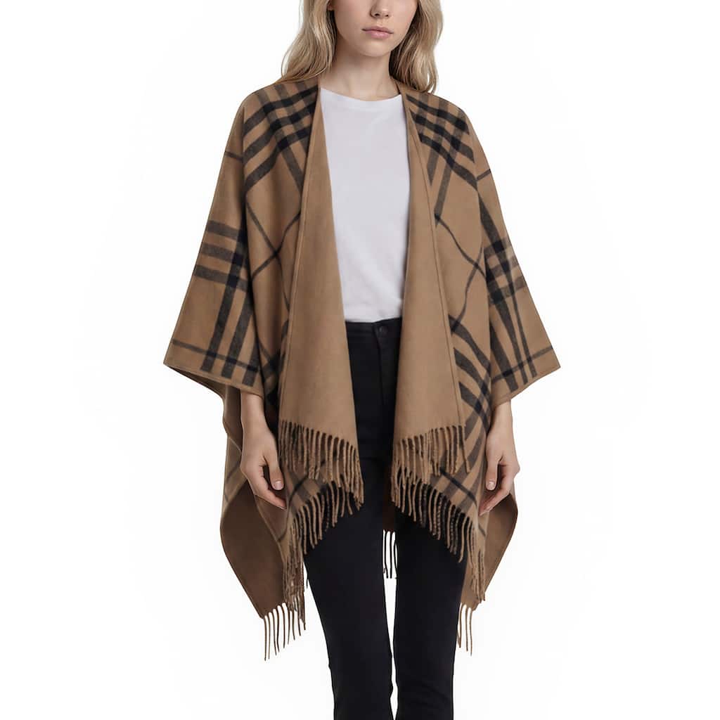 Burberry Giant Check Reversible Wool Cape