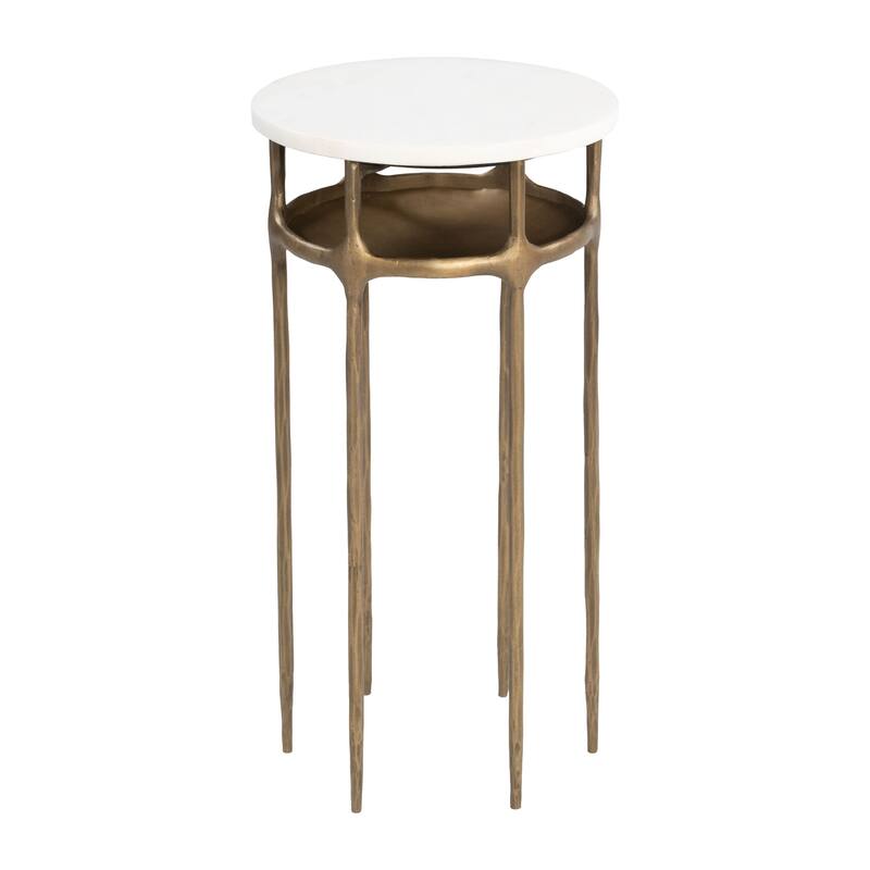 Bild Side Table White & Brass