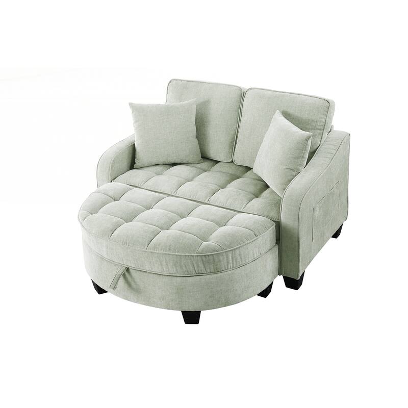 Sofa Comes with Two Small Throw Pillows, Suitable for Living Room and Bedroom