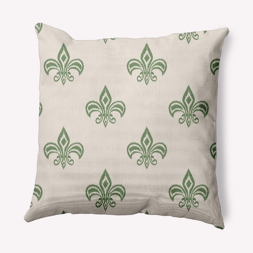 Fleur de Lis Indoor/Outdoor Throw Pillow