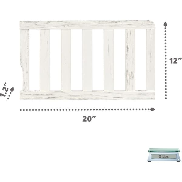 dimension image slide 6 of 9, Dream On Me Convertible Crib Toddler Guard Rail