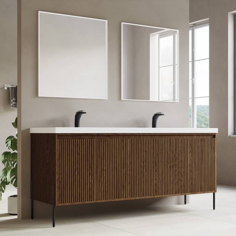 Ripple 72" Double Bathroom Vanity Set