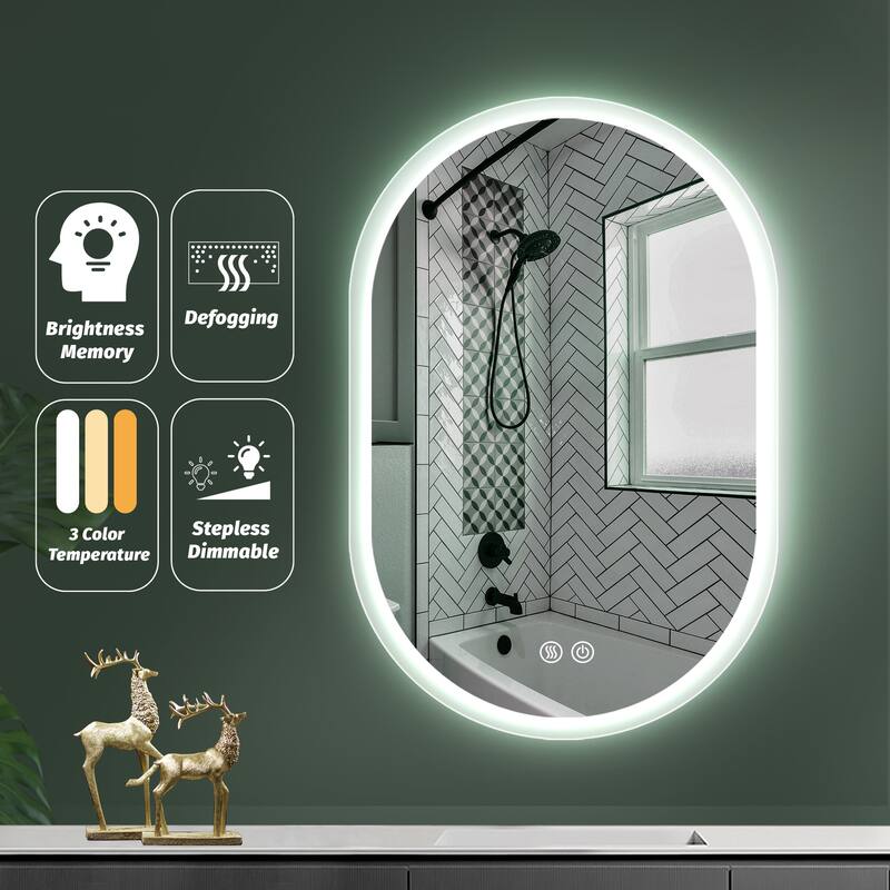 Anti Fog Dimmable LED Frameless Mirror Bathroom LED Mirror Vanity Mirror