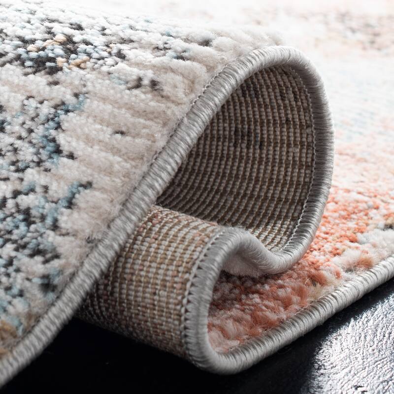 SAFAVIEH Shivan Lanie Modern & Contemporary Abstract Blue/Ivory Rug