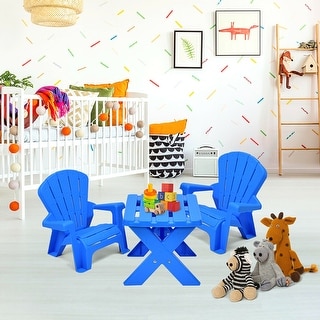 Kids Plastic Table and Chair Set Learn and Play Activity Furniture
