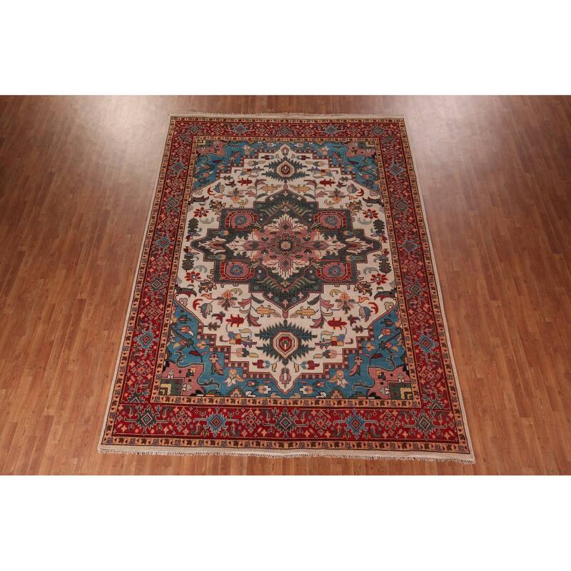 Oushak Oriental Area Rug Handmade Wool Carpet - 8'9"x 11'11"