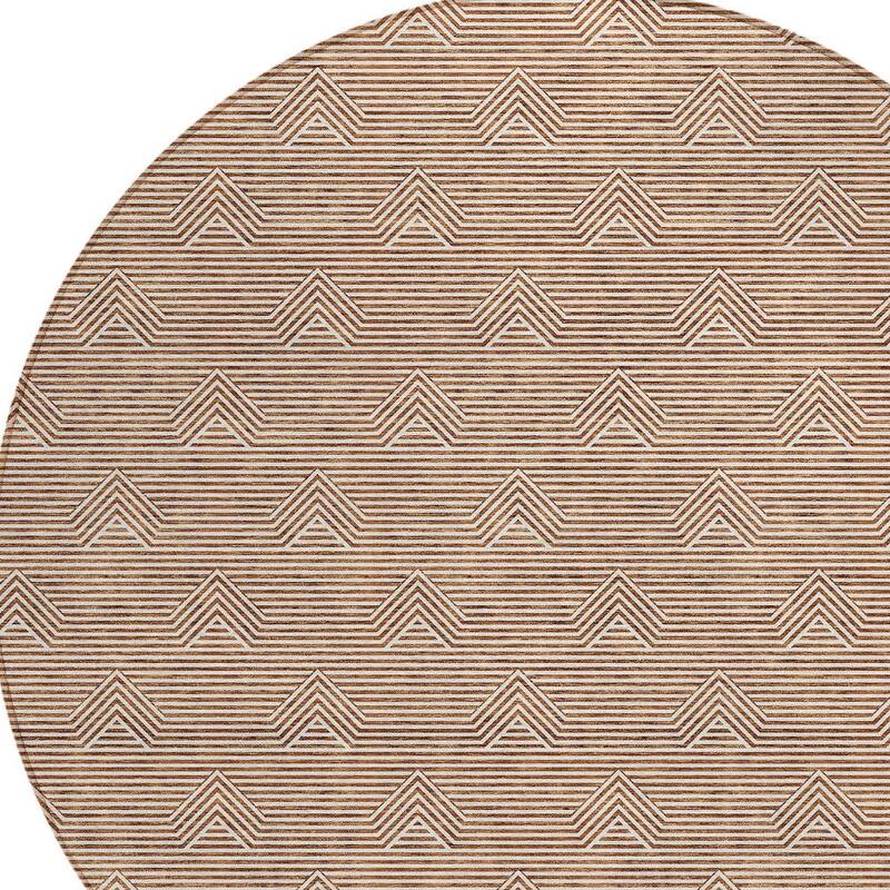 HomeRoots Geometric Transitional Rectangle Outdoor Rug