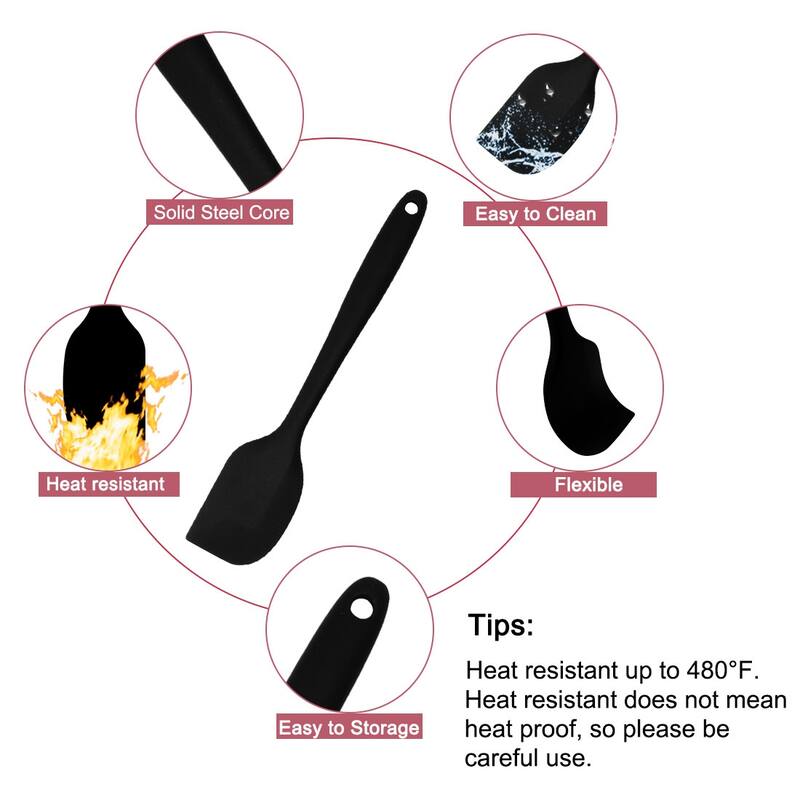 4 Pcs Silicone Spatula Set Heat Resistant Non Stick for Cooking