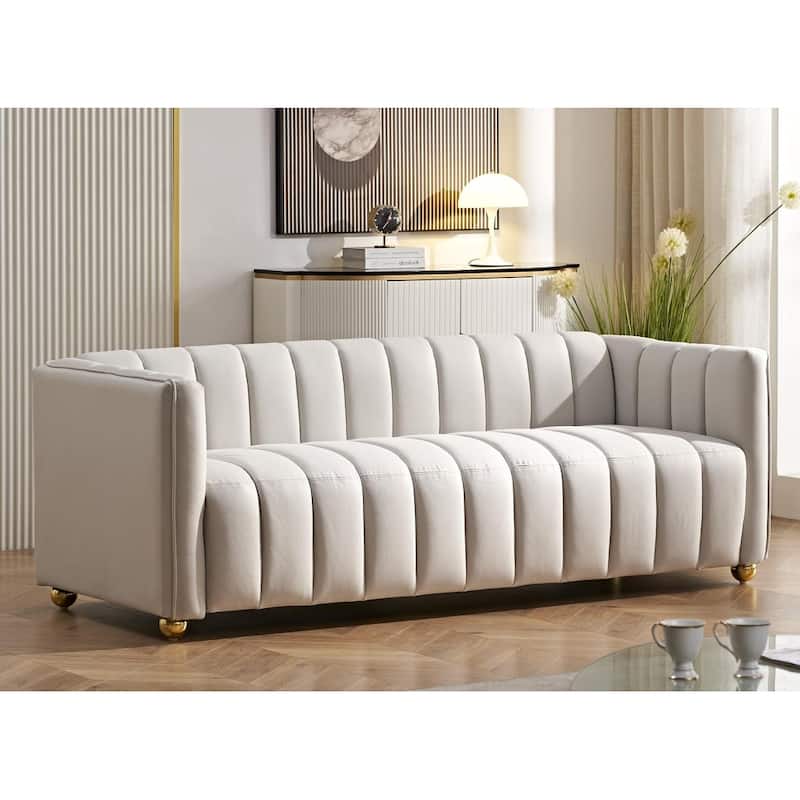 Channel Tufted Glam Indoor Living Room Sofa