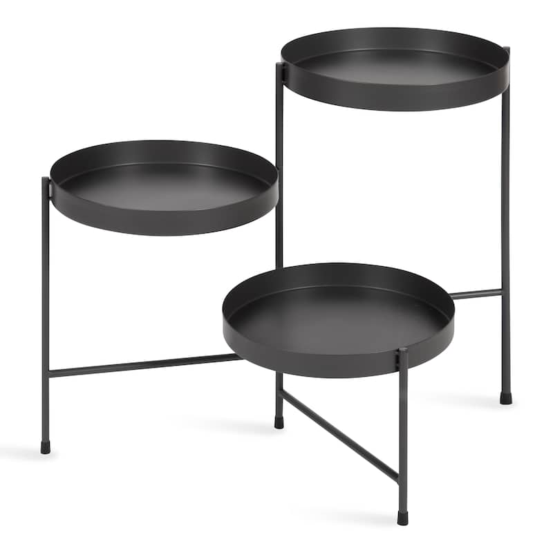 Kate and Laurel Finn Tiered Metal Plant Stand - 13x13x22