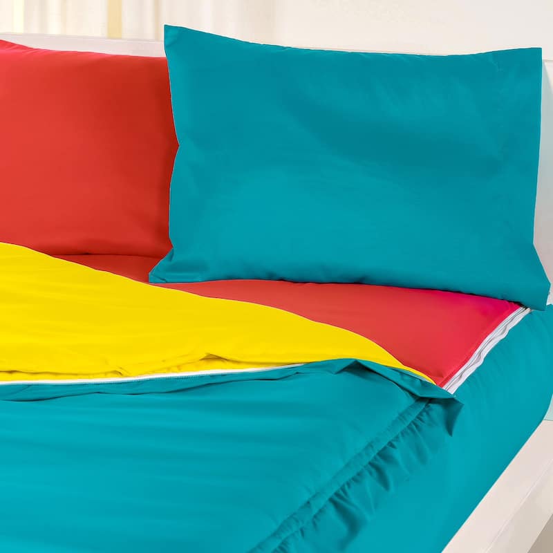 Siscovers Turqouise and Yellow Bunkie Deluxe Zipper Bedding Set