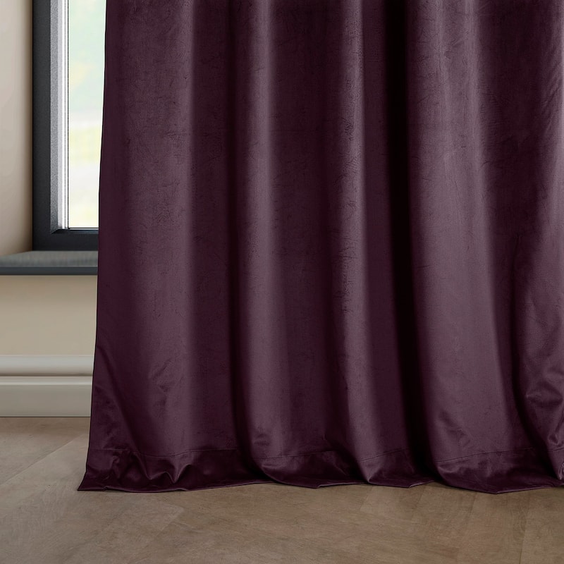Exclusive Fabrics Plush Velvet Room Darkening Curtain (1 Panel)