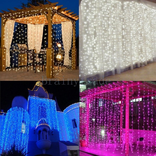 LED Fairy Curtain String light for Xmas Christmas Wedding Party Connectable Multi-color - s. Opens flyout.