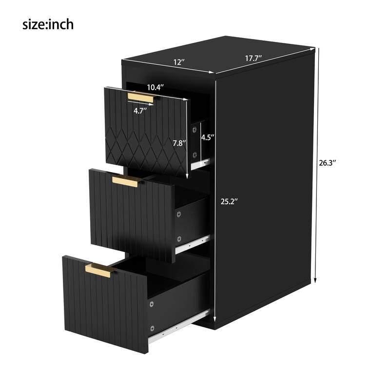 24" Wall Mounted Floating Bathroom Vanity with Side Cabinet, Modern Rectangular Sink with Overflow and Single Faucet Hole